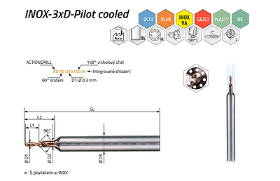ACTIONDRILL INOX-3xD-Pilot cooled – pohled 1