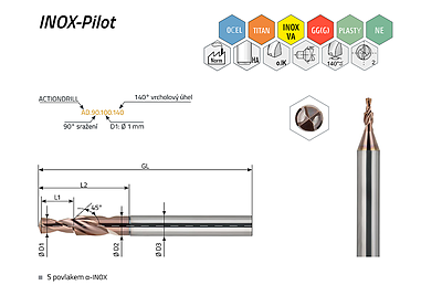 ACTIONDRILL INOX-Pilot – pohled 1