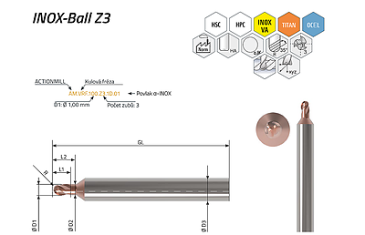 ACTIONMILL INOX-Ball Z3 – pohled 1