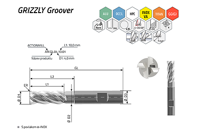 ACTIONMILL GRIZZLY Groover – pohled 1