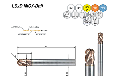 ACTIONMILL INOX-Ball Z4 – pohled 1