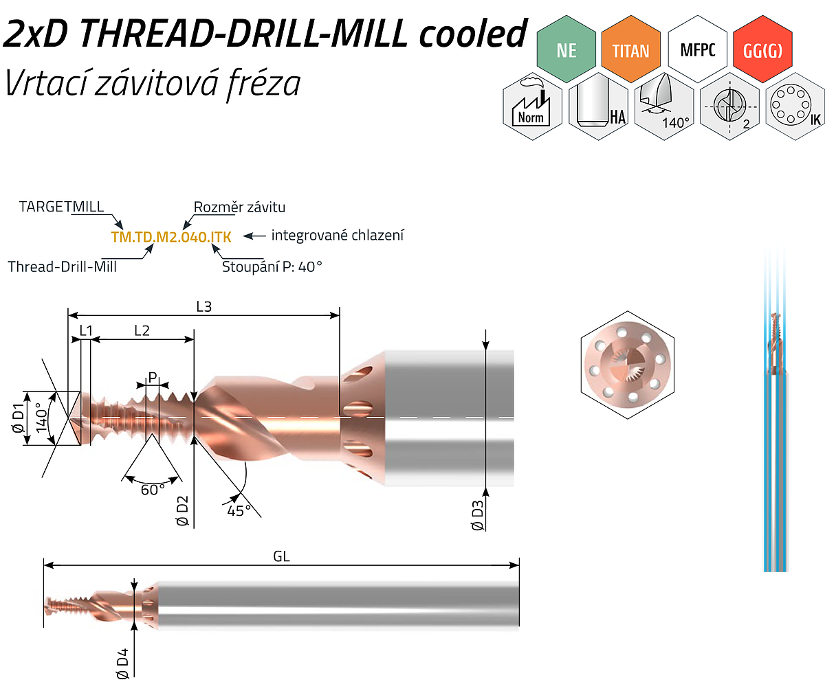 TARGETDRILL Thread-DRILL-MILL